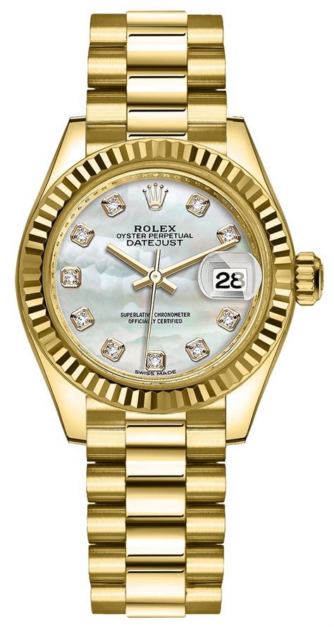 rolex lady-datejust 28 solid 18k yellow gold women's watch 279178-0013|Rolex lady Datejust for sale.